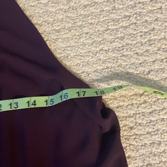 Chaps Purple Layered Sleeveless Evening Dress - Picture 10 of 13